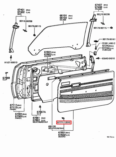 Genuine 4Runner VZN66 VZN61 RN75 RN70 RN66 RN65 RN61 Front Door Trim Clip x5 - Picture 5 of 20