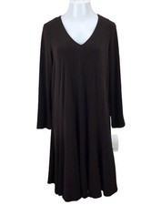  Womens Maternity Dress  Large V-Neck A-Line Liz Lange Brown