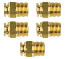 (5 Pack) Br Pl M Str Conn 1/4 X 3/8 Q5 Replaces OEM: 1868X4X6