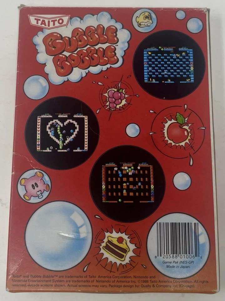 Bubble Bobble Complete in Box CIB Circle Seal SOQ Taito (Nintendo, NES 1988)🔥 - Image 3 of 4