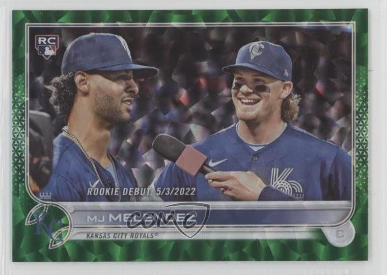 2022 Topps Update Debut Green Foil 480/499 MJ Melendez #US73 Rookie RC 14ij