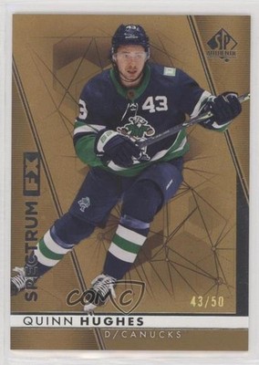 2022-23 SP Authentic Spectrum FX Gold Bounty Award 43/50 Quinn Hughes #S-40 0c3