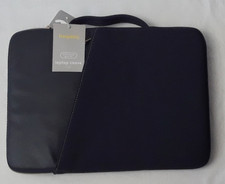 Laptop Sleeve Padded Black/Gold 14" Exterior Pocket Lined NWT
