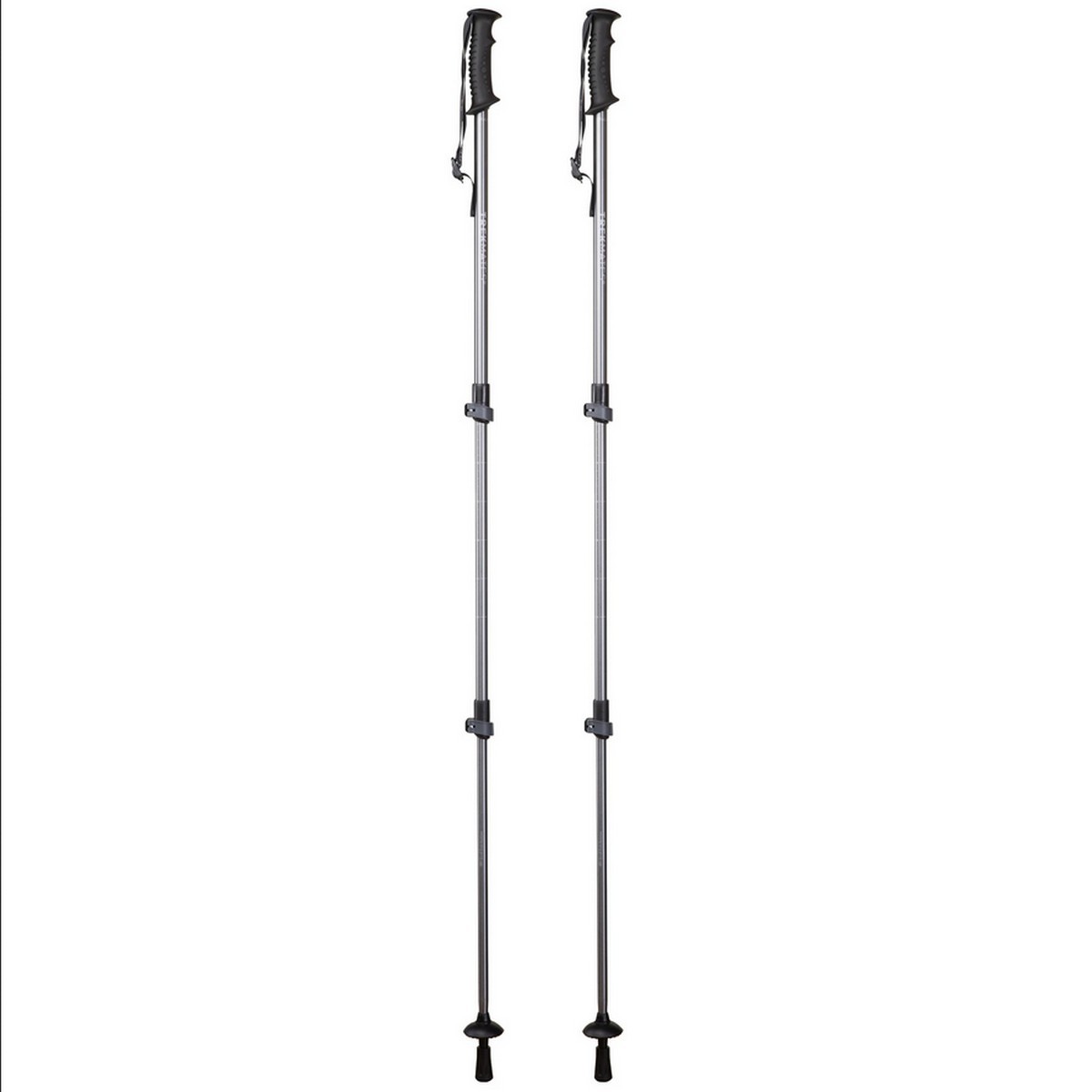 Trekmates Walker Lock Pole - Pair / Asphalt - Aluminium Walking Sticks.