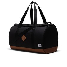Herschel Supply Co Heritage Duffle Bag 40L - Black/Saddle - Free Water Bottle