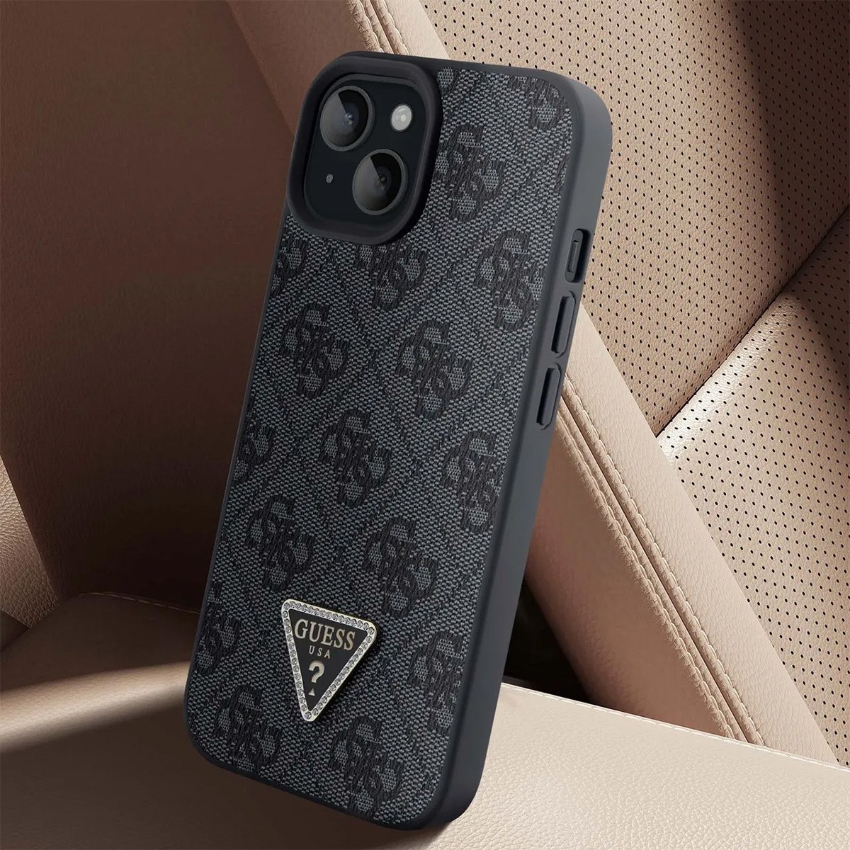 Coque protection iPhone 15 Plus Guess Triangle Diamond 4G antichoc - 3