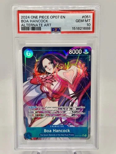 2024 Boa Hancock OP07-051 Alternate Art One Piece English PSA 10 Gem MT