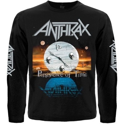 Anthrax ''Persistence of Time'' Long Sleeve Black T-Shirt  slayer Megadeth
