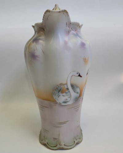 Antique RS Prussia Chocolate Set Pot with Swans | Decorative Pitcher / Vase - Picture 2 of 20