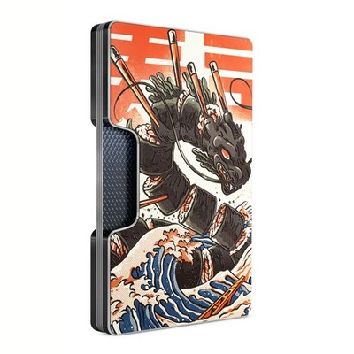 Freja Svendsen Printed Aluminum Wallet Men Slim RFID Card Holder Money Clip