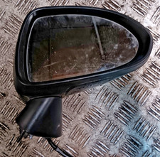 2012 VAUXHALL CORSA D - 5DR OSF FRONT DRIVER SIDE WING MIRROR BLACK GAR