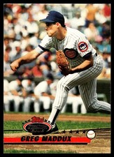 Greg Maddux 1993 Stadium Club #2 Chicago Cubs FREE SHIPPING AutographDen