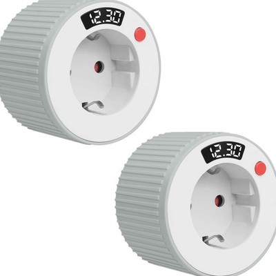 Mechanische Zeitschaltuhr Steckdose 2 Stück AC230V 16A 3680W Countdown Timer LED