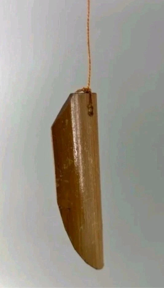 Vintage Handgefertigtes Bambus Windspiel Kokosnuss Dach | Melodische Klangröhren - Bild 4 von 4