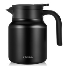 Insulated Coffee Carafe, 34 oz, Keeps Hot for 12H, Black 34 Ounces