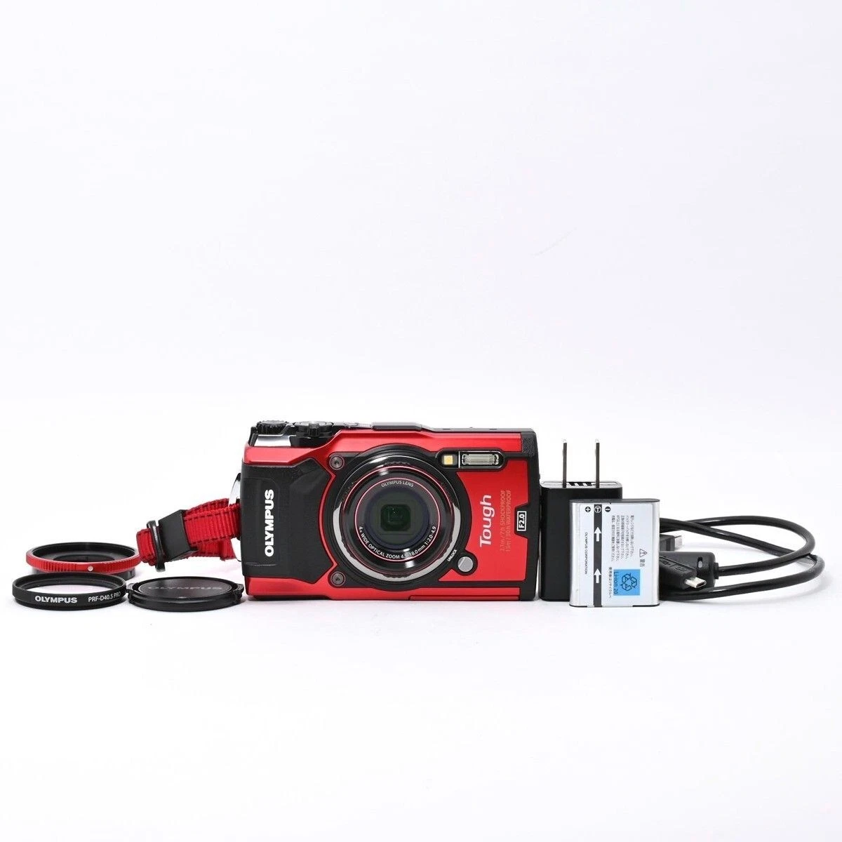 OLYMPUS Tough TG-5 Red Compact Digital Camera Tested Working