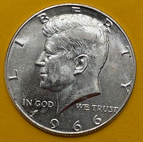 1966 Kennedy Half Dollar - 40% Silver $.50 Uncirculated - Free Shipping