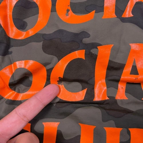 Anti Social Social Club Mens Green Orange Logo Camo Anorak Jacket Size XL image 11