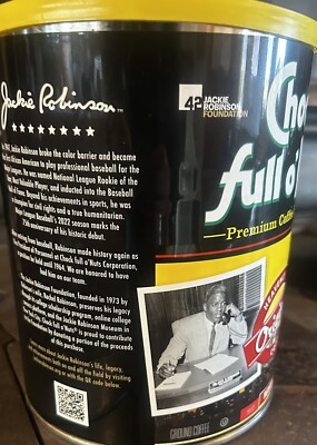 HTF Limited Edition! Chock Full of Nuts Coffee Jackie Robinson 48