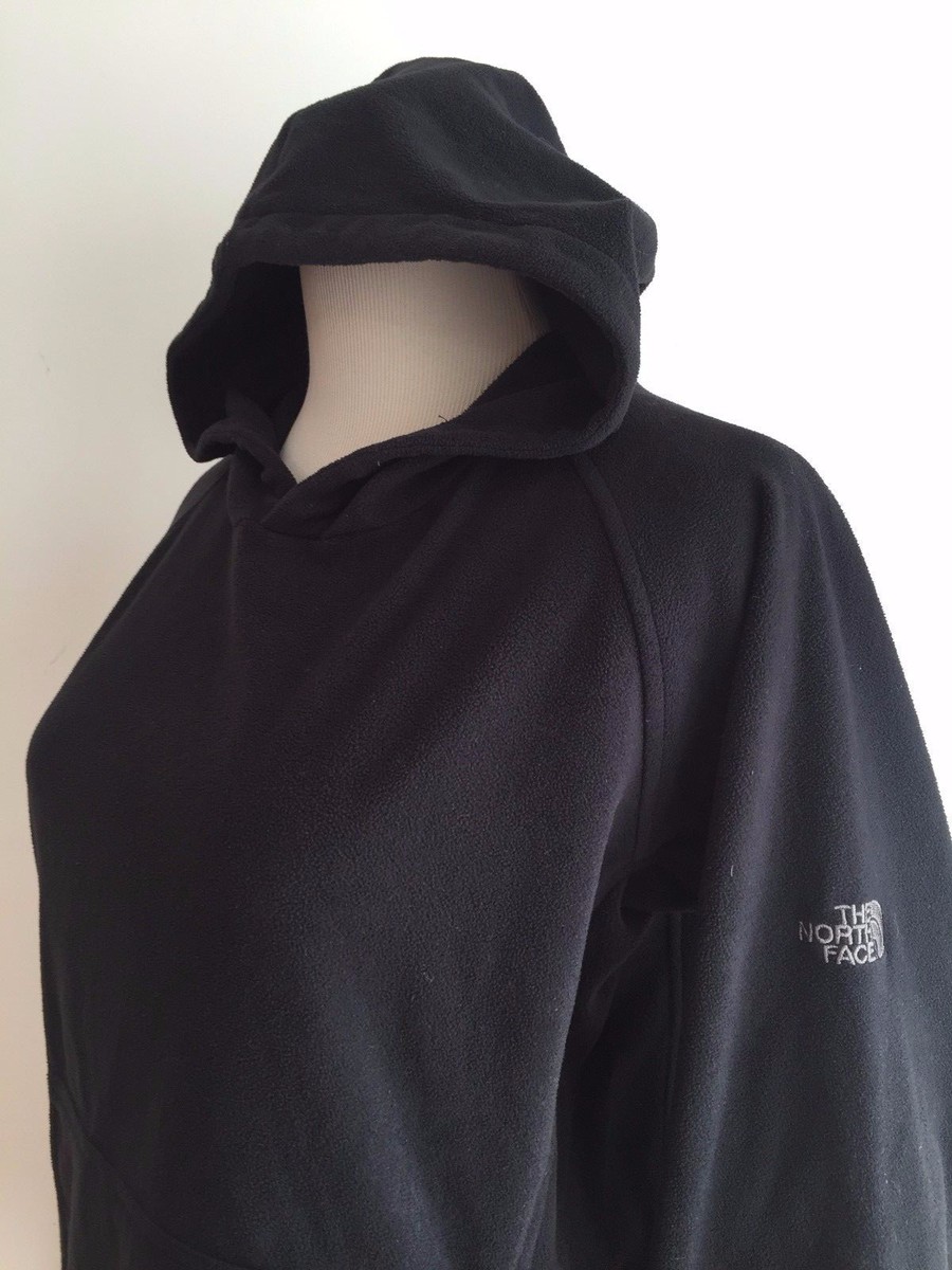 The North Face Pullover Hoodie Fleece Black w/Kangaroo Pocket Size