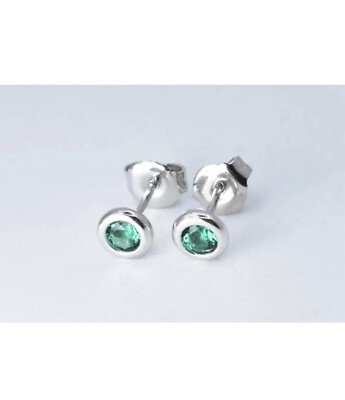 Tiffany Sterling Silver Elsa Peretti Color By The Yard Tsavorite  Earrings