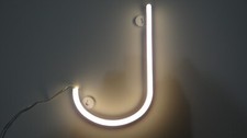 LED Light Letter "J" Marquee Sign Light Letters Alphabet, White Night Light-USB