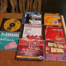 Karaoke CD Lot of 9 Discs Country, Rock, etc.