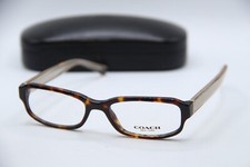 NEW COACH HC 6083 5355 DARK TORT/CRYSTAL LIGHT BRN EYEGLASSES W/CASE 50-17 K2