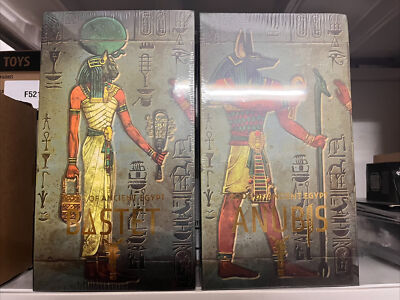 SET OF 2 Four  HORSEMEN Figura Obscura ANUBIS & BASTET Gods of Ancient Egypt 