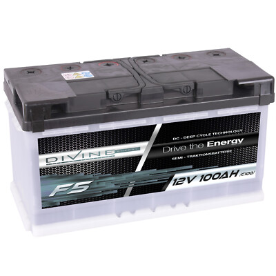 DiVine F5 12V 100Ah Batterie für Wohnwagen Wohnmobil Caravan Camping Mover