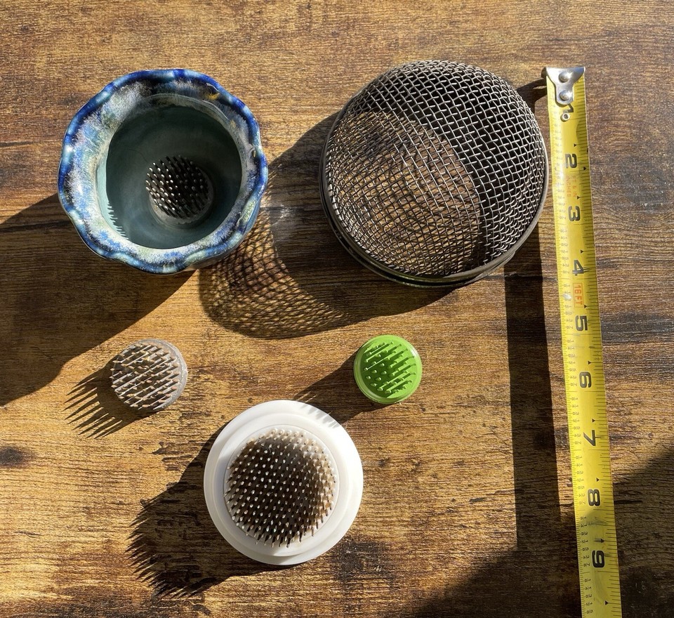 Vintage Lot Flower Frogs Metal Spike Floral Arrangement 4 eBay