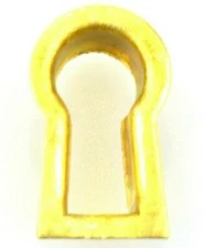 6 -  Stamped Brass Cabinet Keyhole Insert Keyhole, Escutcheon 