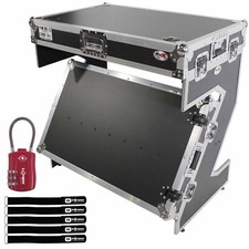 ProX XS-ZTABLEBL JR Portable Z-Style DJ Table Flight Case w Wheels  Lock Silver