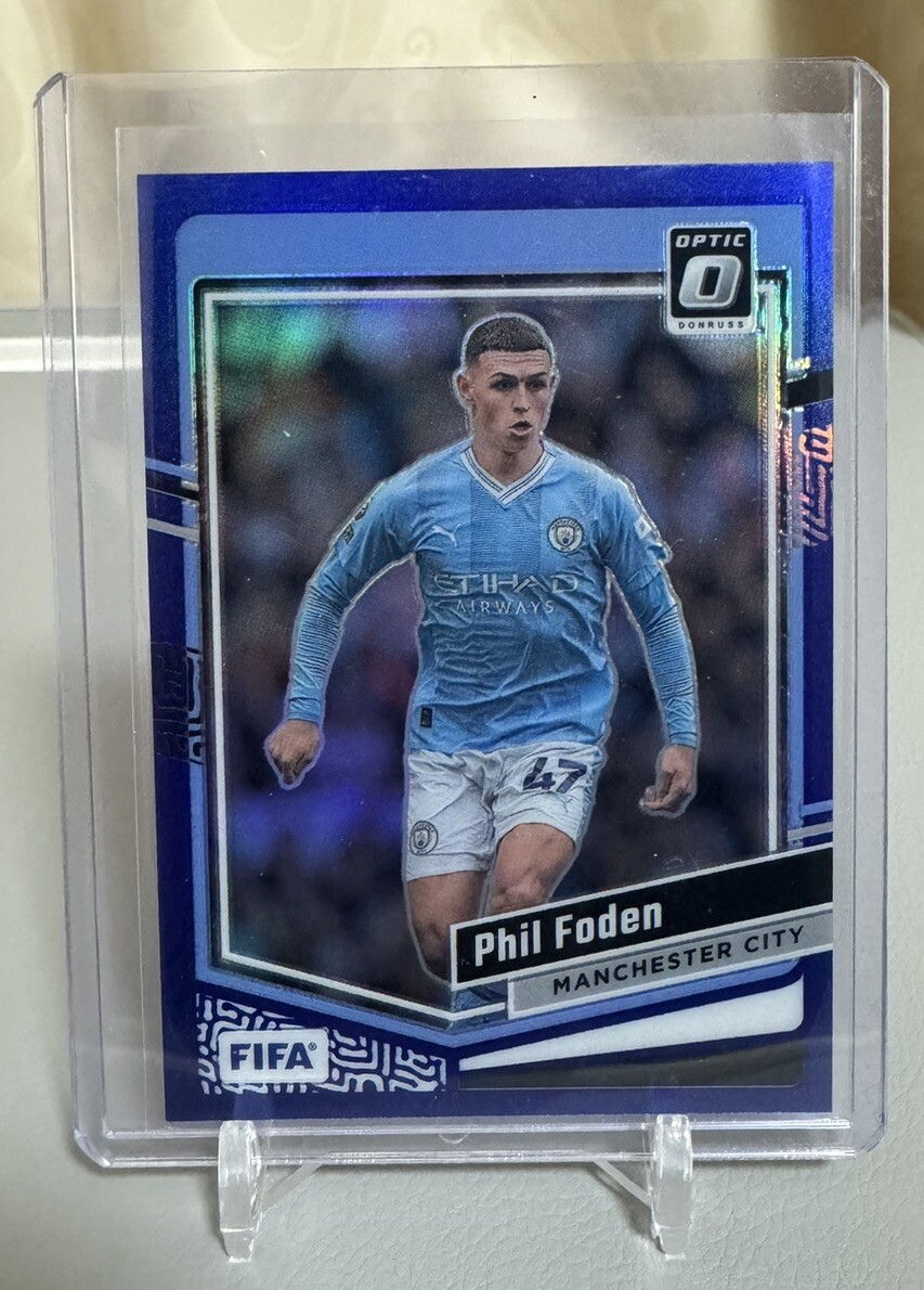 2023-24 PANINI DONRUSS SOCCER MAN CITY PHIL FODEN OPTIC BLUE /99 #88