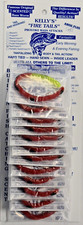 Kelly's® Bass Worms Fire Tail™ Red/Chartreuse 12PK Pre-Rigged Scented Anise USA