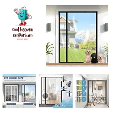Transparent Insulated Door CurtainS, Reversible Left or Right Side Opening In...