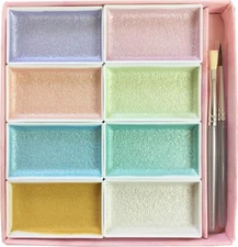 Kissho Japanese Art Paint Pearl Colors 8-Color Set for Nihonga
