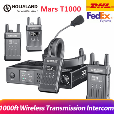Hollyland Mars T1000 1000ft Wireless Transmission Intercom System Full-duplex US