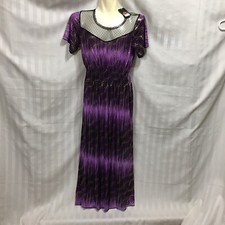 Beautiful Dress NWT Medium Lace Neckline Shimmery Gold Tones Sexy Cotton Poly