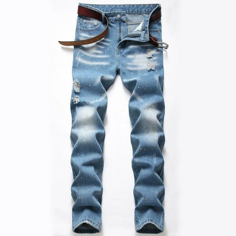 Light blue hotsell jeans straight mens