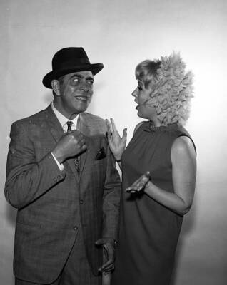 Robert Strauss Virginia Martin on Bewitched 1966 Old Television Photo 2