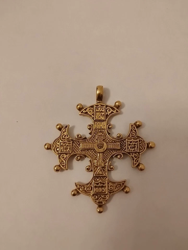 Antique Reproduction Cross Pendant Golden Customised Pendant MMA BM Co - Image 3 of 4
