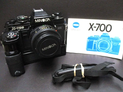 Minolta X-700 camera & 50mm /2 lens & Motor Drive 1 MINT MINUS