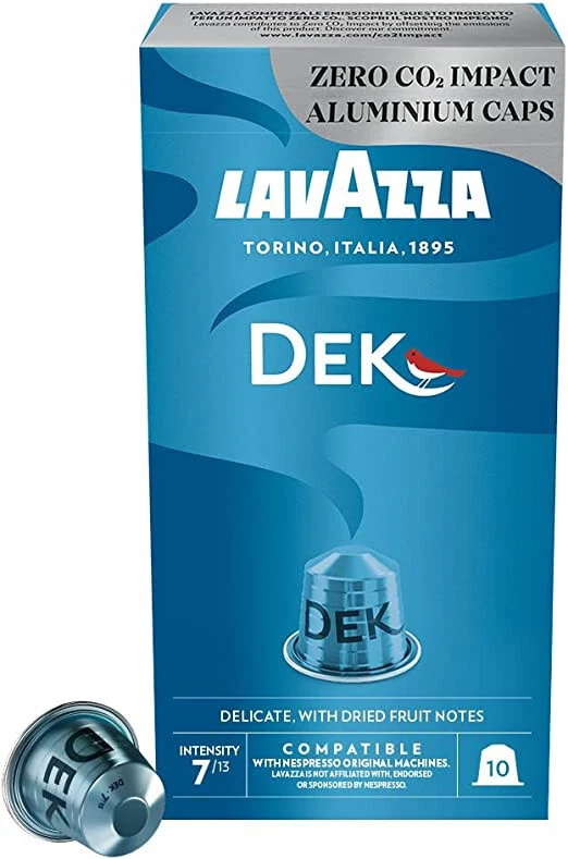 240 Capsule Alluminio Caffè Lavazza DECAFFEINATO Compatibili Nespresso Dek Deca