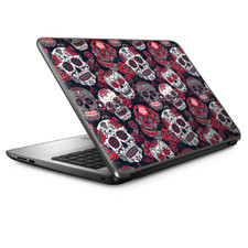 Laptop Skin Wrap Universal for 13 inch - Sugar Skulls Red Black Dia de los