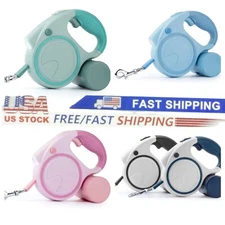 Retractable Dog Pet Leash 16Ft Heavy Duty with Flashlight & Waste Bag Dispenser