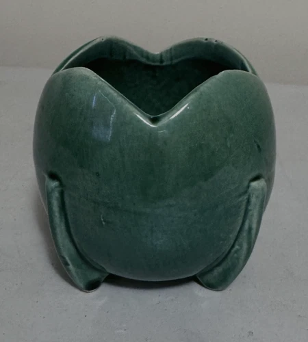 Vtg 1930s Nelson McCoy Pottery Art Deco 4” TULIP BALL PLANTER Vase
