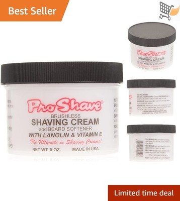 Shaving Cream Brushless Paraben Sulfate Phthalate Free for Normal Skin 8oz
