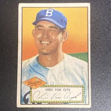 1952 Topps #53 Chris Van Cuyk, Red Back, FAIR