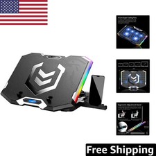 Height Adjustable Laptop Cooling Pad for 15-17.3 Inch Laptops with LCD Display